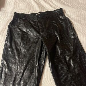 Black leather pants
